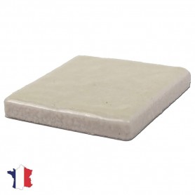 Emaux de Briare couleur PIERRE blanc cassé brillants pour mosaïque 2,5 × 2,5 cm vue de profil