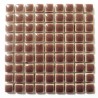 Mini-porcelaine 1 × 1 cm couleur CARAMEL marron pour mosaïque vendue à la plaque