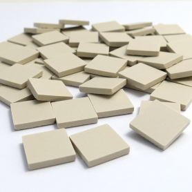 Grès cérame Blanc beige mat 2 × 2 cm