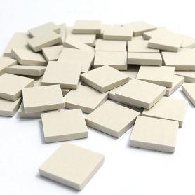 Grès cérame Blanc pur mat 2 × 2 cm vendu au 100 g