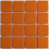 Emaux 24 Orange 2,35 × 2,35 cm vendus à la mini-plaque de 16 carreaux