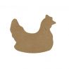 Mini support Bois POULE à décorer 11 cm