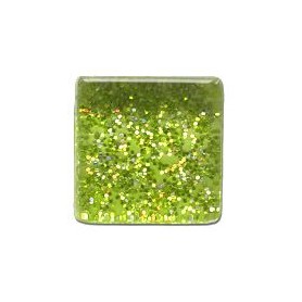 Pâtes de verre pailletées JADE 1 × 1 cm