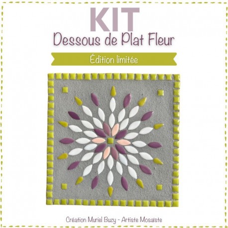 Kit Mosaïque Joint Béton Tableau Fleur Edition Limitée