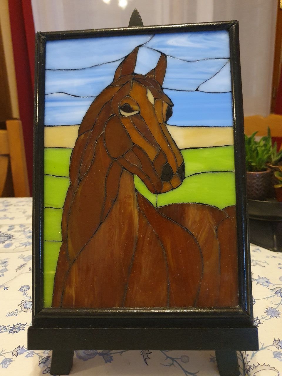 Tableau cheval ardoise